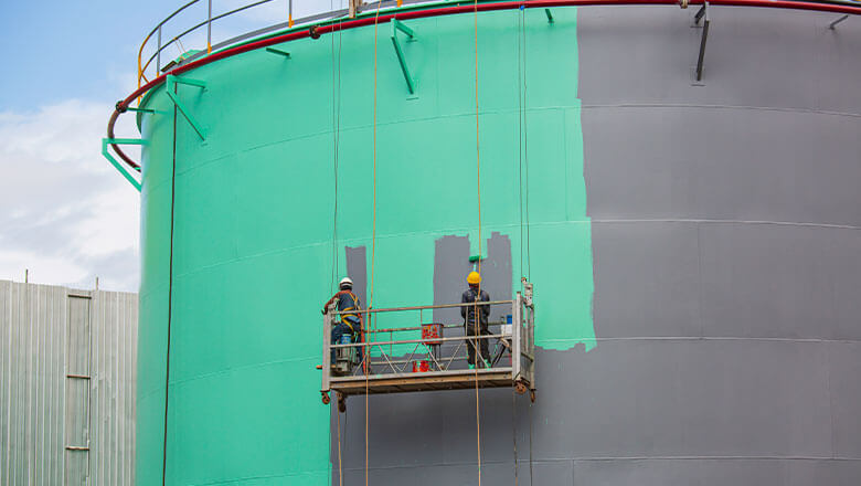 Aplicação de pintura industrial anticorrosiva